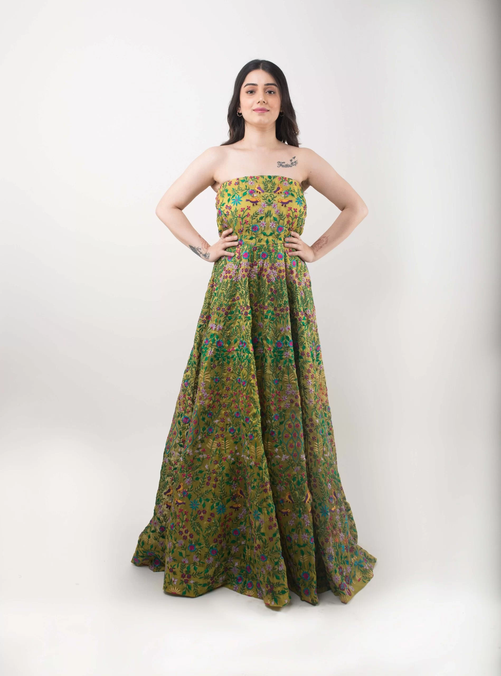 Casual Western Georgette Maxi Dress at Rs 500/piece in Surat | ID:  26028490555